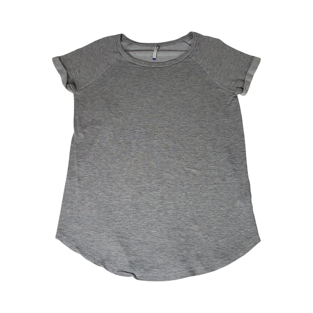 Tresics Womens Heather Gray Raglan Cuffed Sleeve Scoop Neck Top TDT-U6142 S